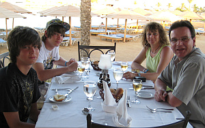 Essen am Strand