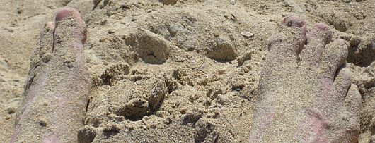 sand on the feet